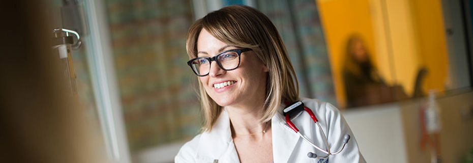 Dr. Erin Burns, one of the specialists in our Pediatric Intensive Care Unit, has advanced training in caring for critically ill infants and children.