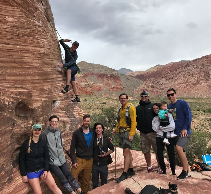 A group of EM residents climbing at Smith Rock in Oregon