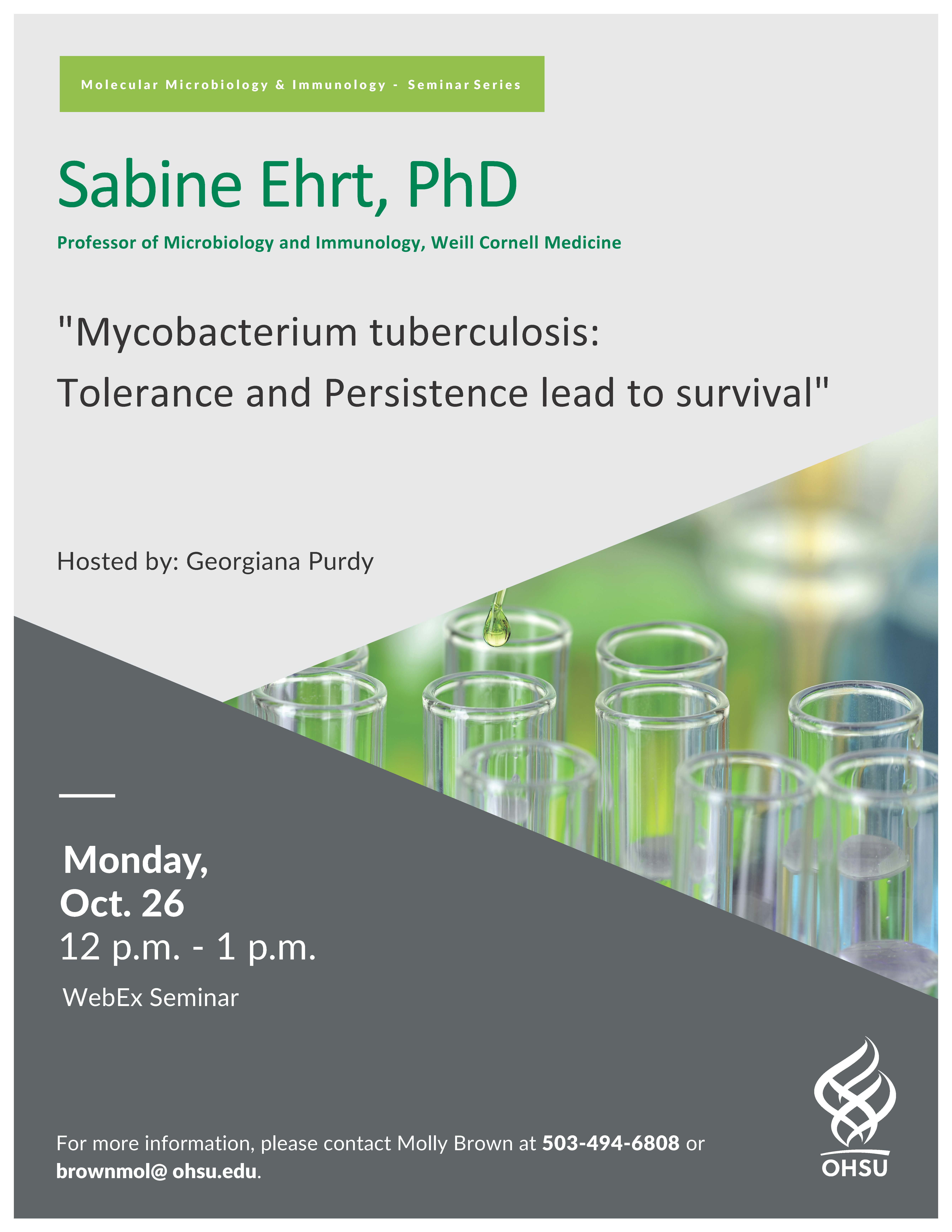 MMI Seminar - Dr. Sabine Ehrt 10.26.20