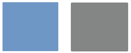 Blue and gray of color to compare side by side.