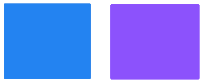 Blue and purple blocks of color to compare side by side.
