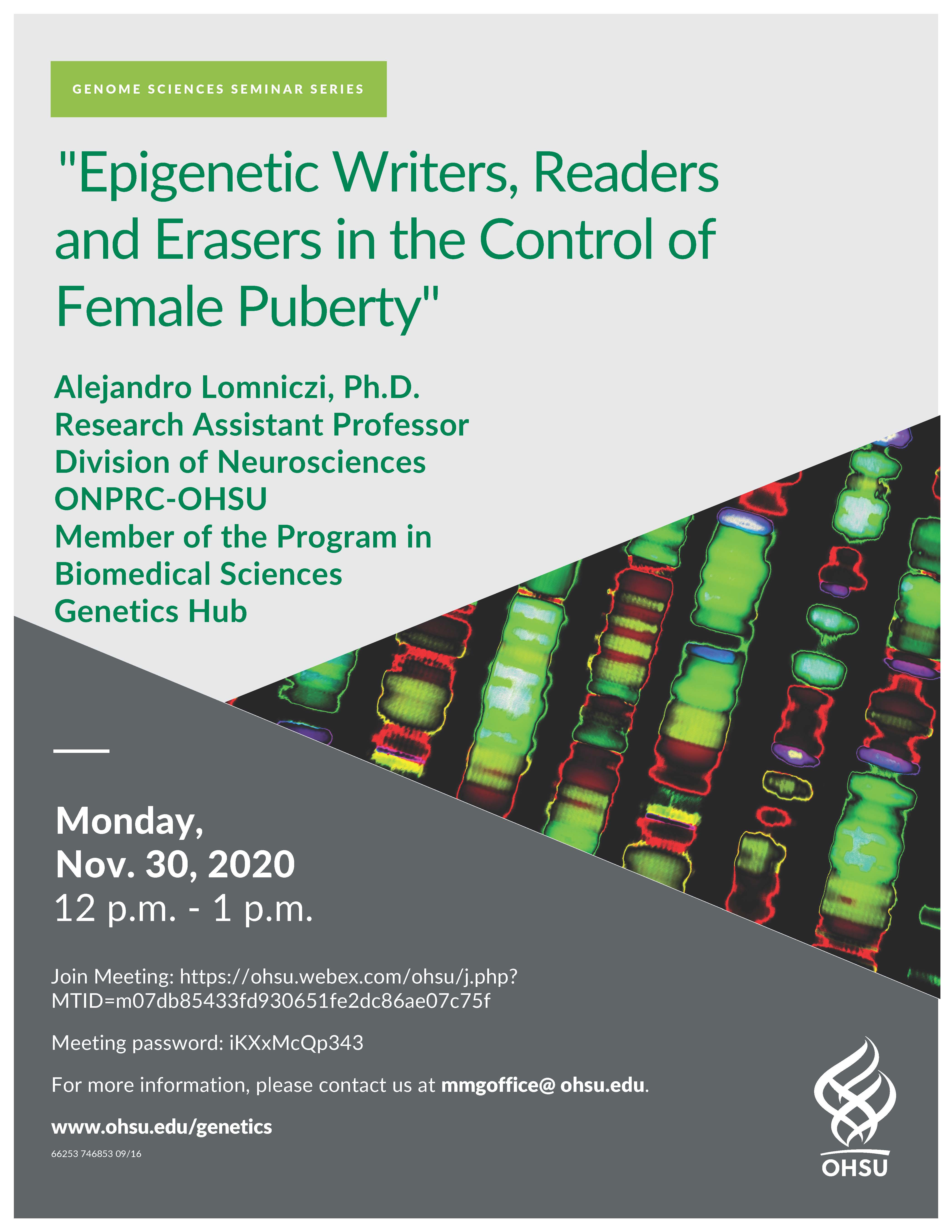 Epigenetic Writers, Readers and Erasers in the Control of Female Puberty