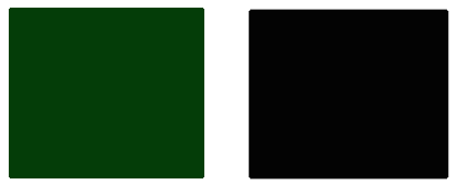 Dark green and black blocks of color to compare side by side.