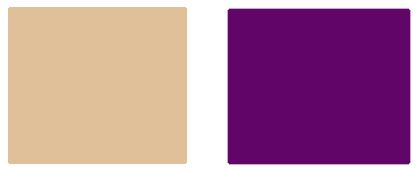 Tan and purple blocks of color to compare side by side.