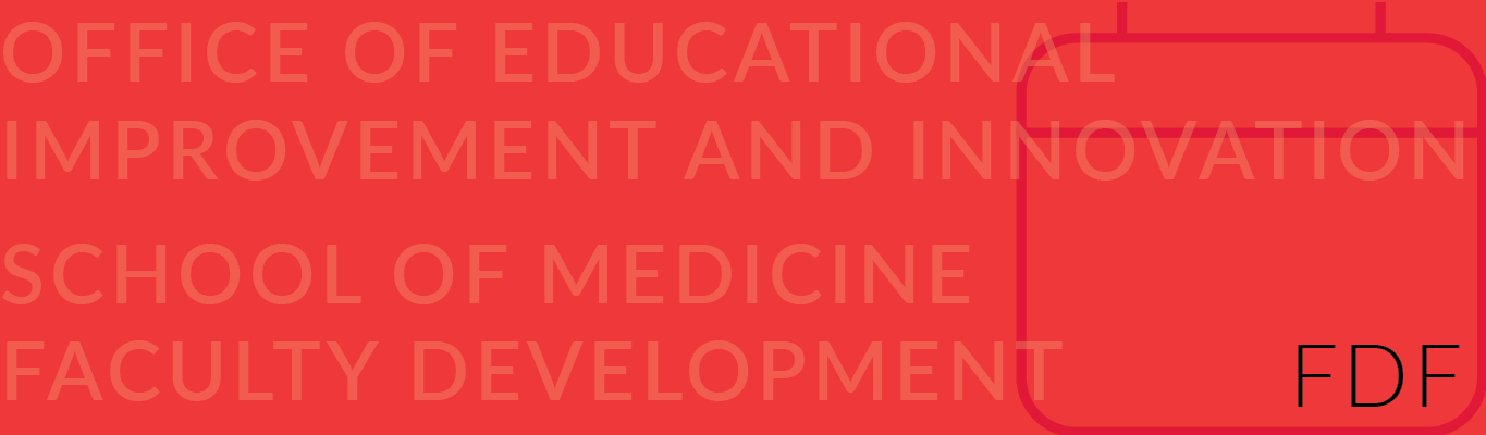 Faculty Development Fridays website banner