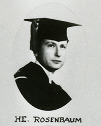small black and white commencement photo of Herbert Rosenbaum, M.D.