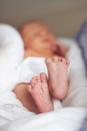 Stock photo of a baby's feet
