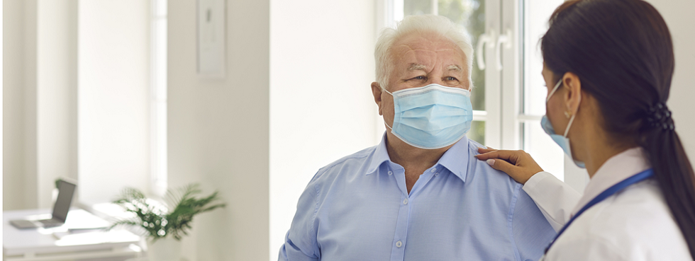 Patient and provider in a clinic setting