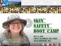 A thumbnail of the Skin Safety Bootcamp meeting window