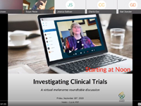 A thumbnail of the Investigating Clinical Trials meeting window