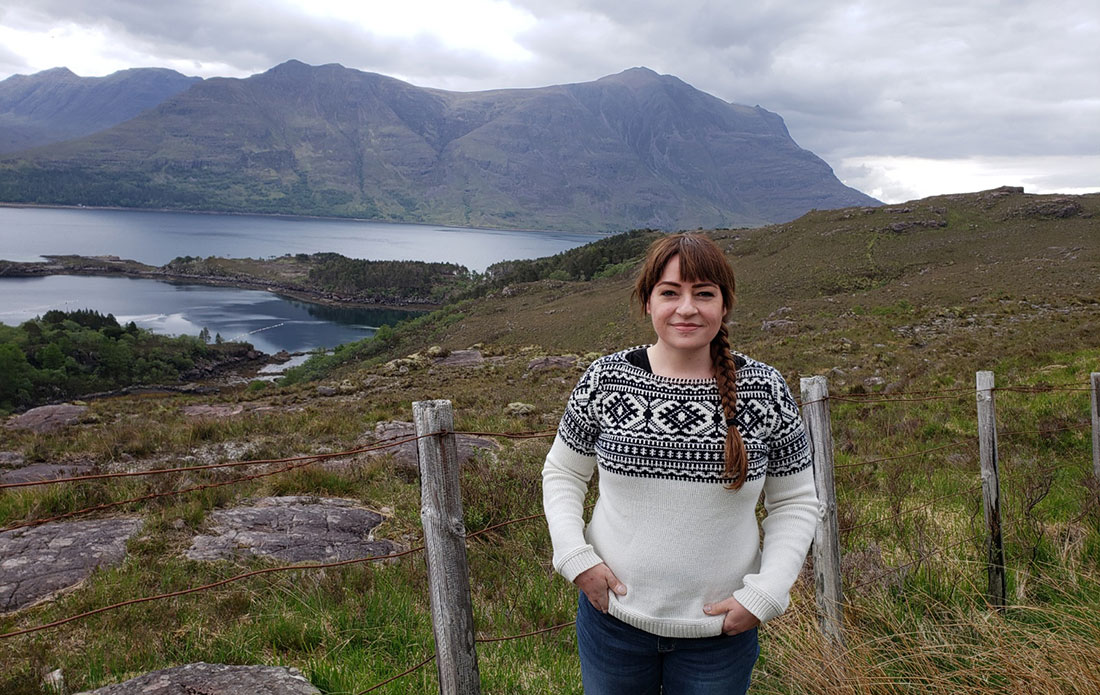 Brenna Lindsley in Scotland for her "cancerversary."