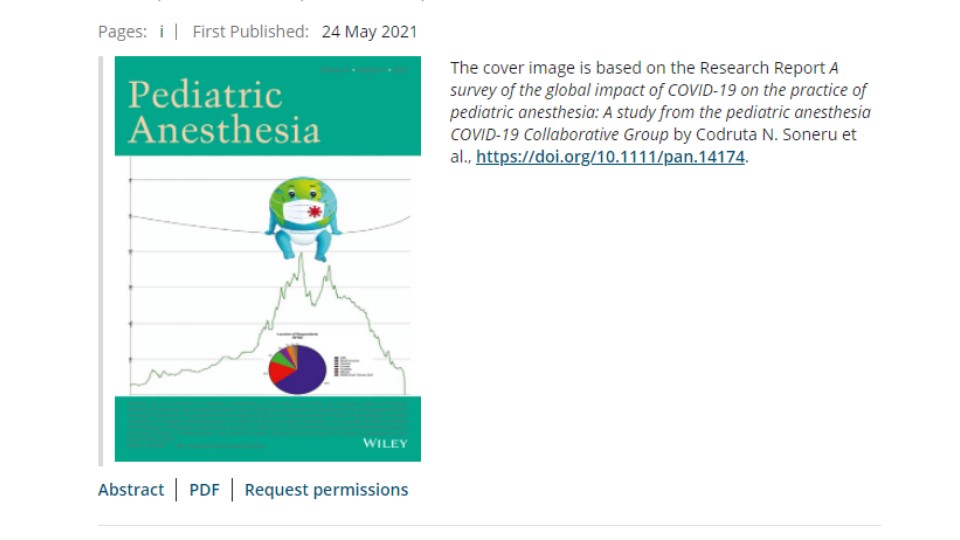 We are on the cover of Pediatric Anesthesia! OHSU