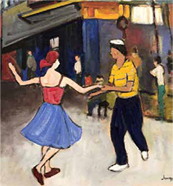 Dr. Jung Yoo's painting of couple dancing