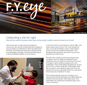 Cover image of the FYE Newsletter