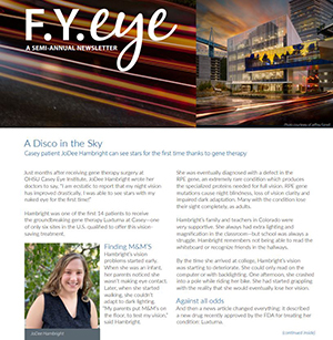 Cover image of the FY Eye Newsletter