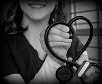 OHSU Nurse holding stethoscope