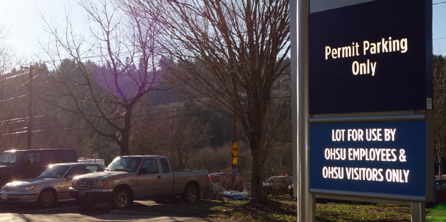 OHSU permit parking lot