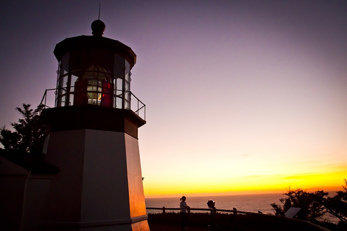 Lighthouse at sunset