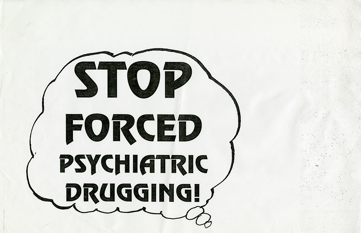 Stop forced psychiatric drugging poster