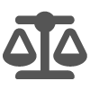 The legal icon, depicting the scales of justice.