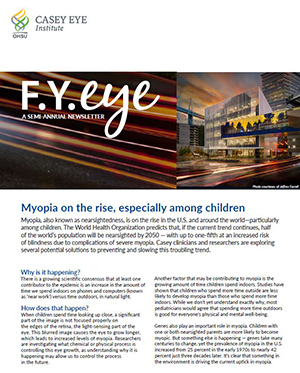 Cover image of the FY Eye Newsletter Spring 2022