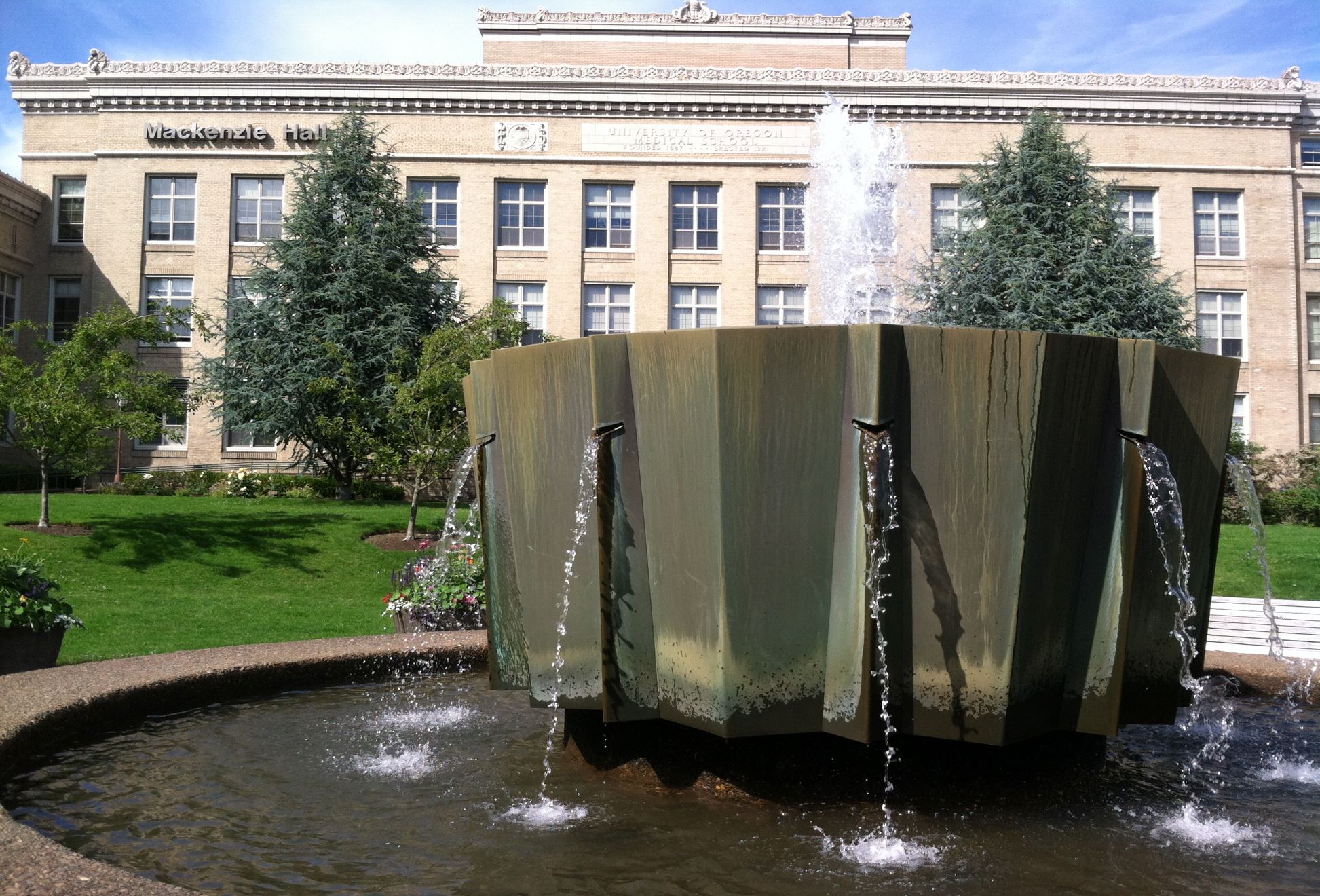 Fountain in front of Mackenzie Hall