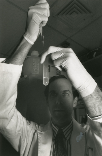 Dr. Druker worked long hours in his lab.