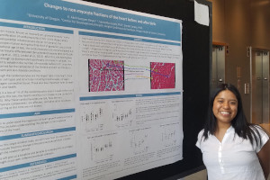 Kaylee A. Vasquez Reyes presents research poster.