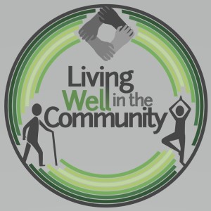 Living well in the community logo circular graphic with people