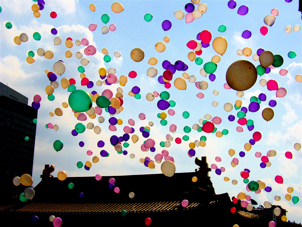 This is a picture showing colorful baloons