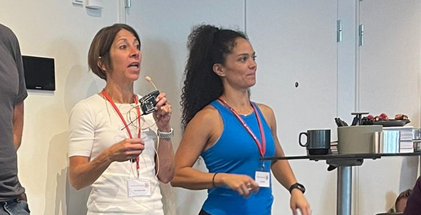 Kerri Winters-Stone, Ph.D., and Kimi Daniel, M.S., delivered master classes on exercise-based approaches to improve functioning in cancer survivors to over 60 therapists in Copenhagen and Amsterdam.