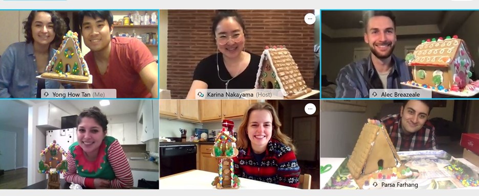 Virtual gingerbread house building with the Nakayama Lab