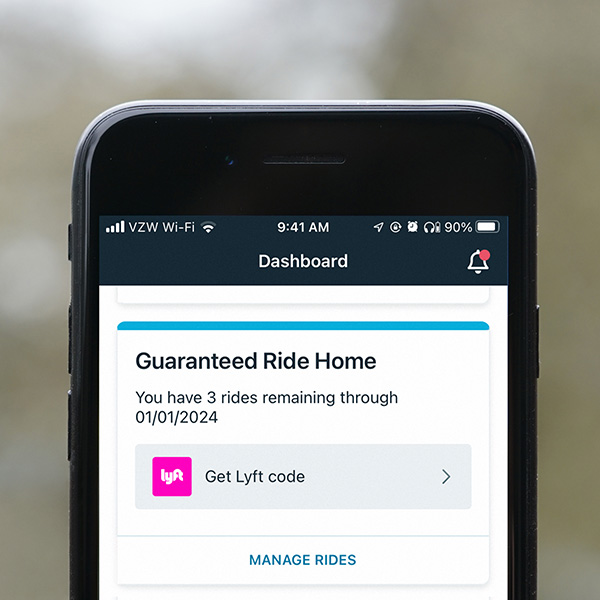 Guaranteed Ride Home via the Luum smartphone app