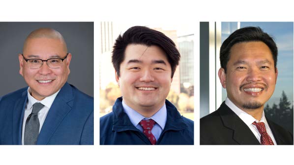 Profile images of BIP Awardees Albert Chi, Xiao-Yue Han and David Huang