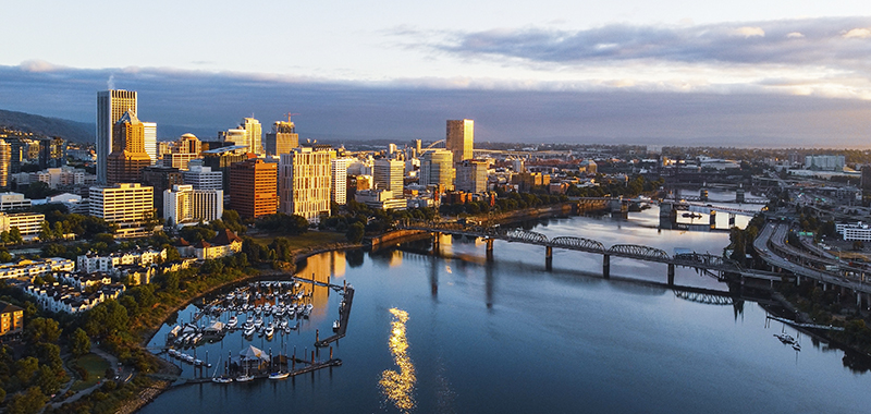 A scenic photo of Portland, OR.