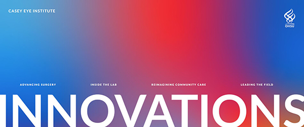 Innovations heading with red and blue colors