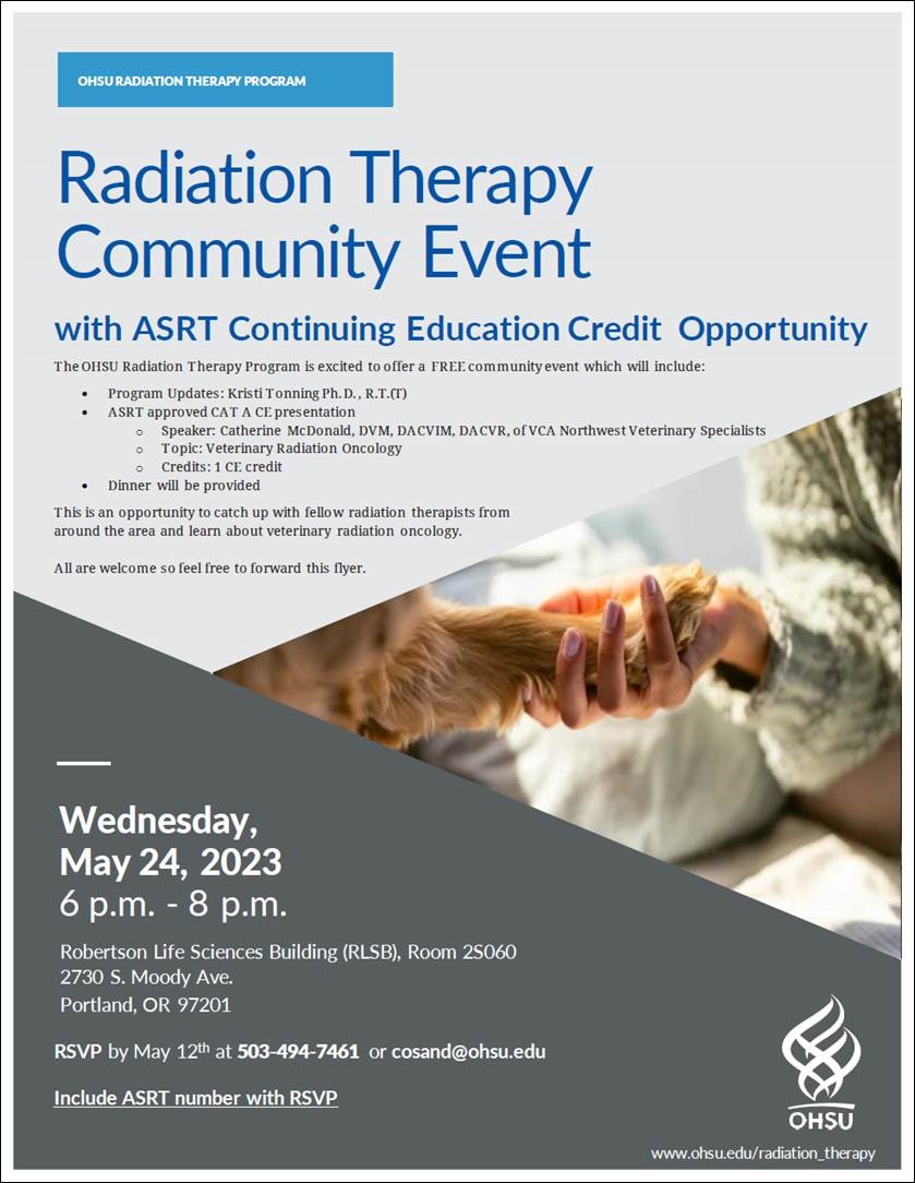 Radiation Therapy Program Community Education Event 2023