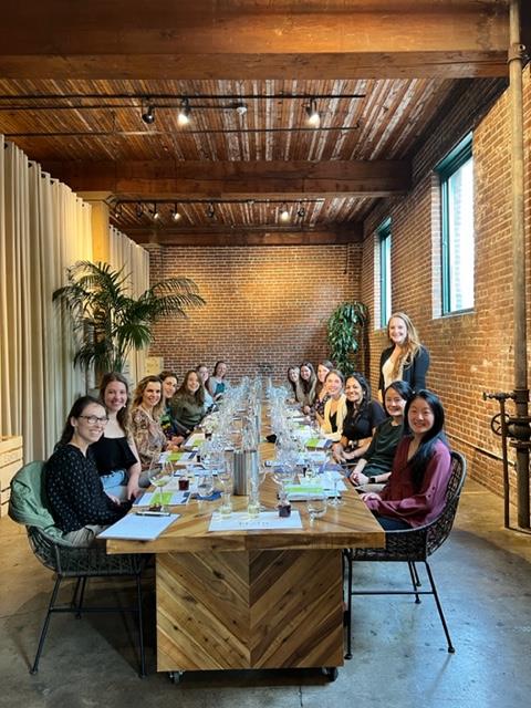 Women, Wine, and Wealth event, a workshop on finances and saving hosted by Jacque Denson, CFP, held at Erath Winery Tasting room.
