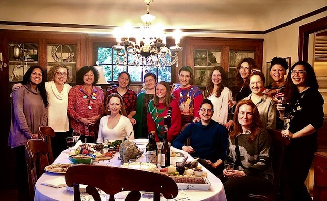 December 2021 holiday gathering with 2nd annual cookie exchange, hosted Dr. Sandra Schmahmann.