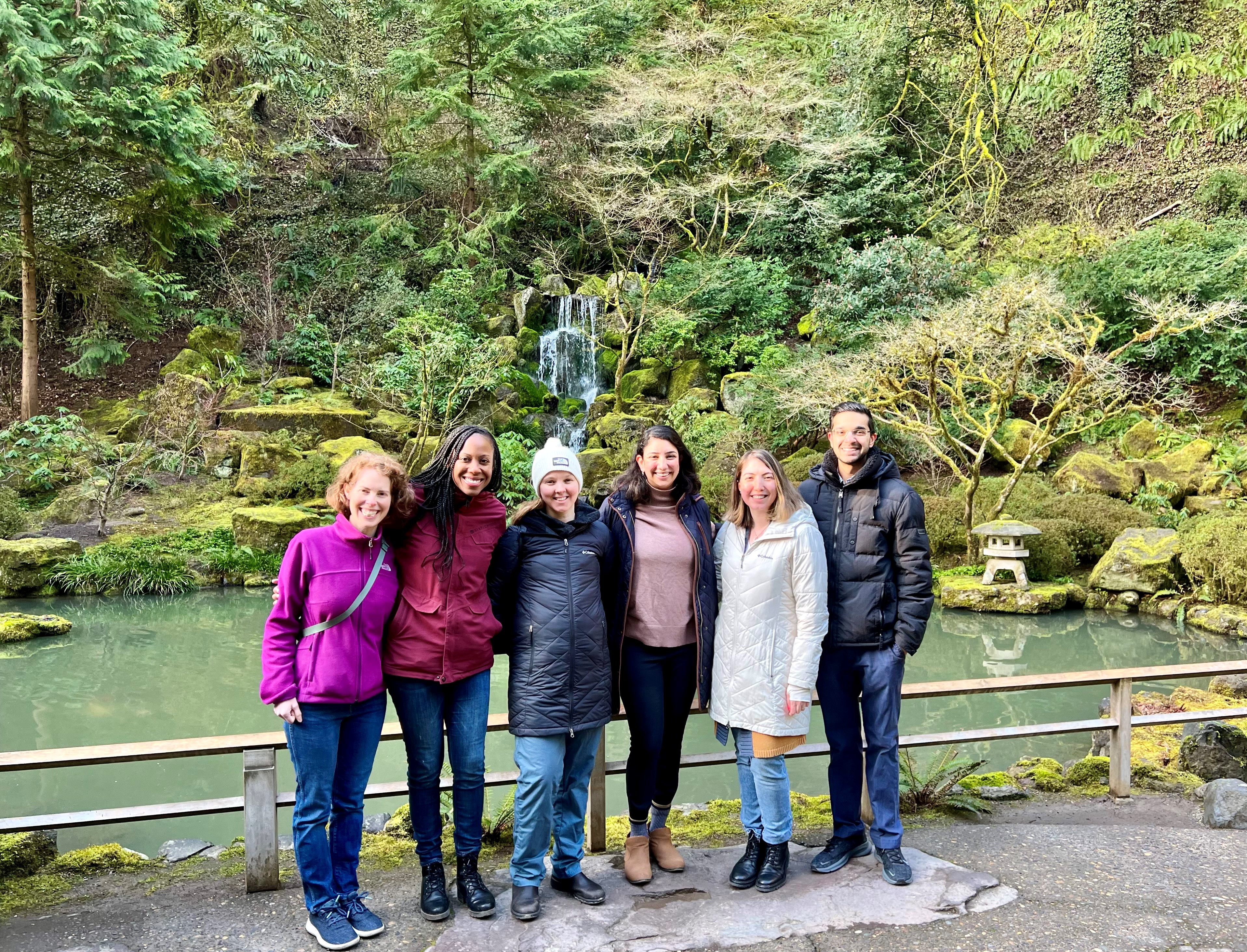 Photograph of PDs and fellows at Japanese Garden