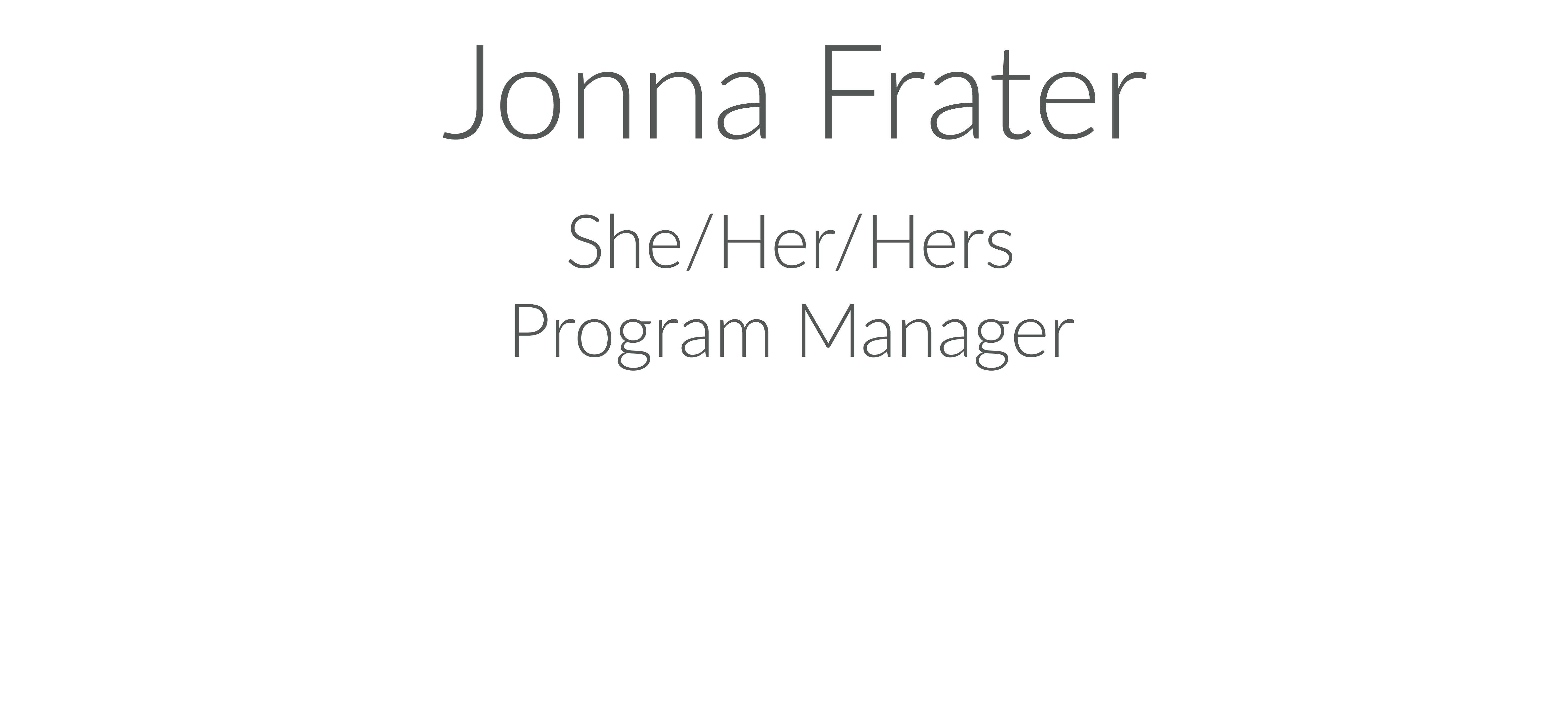 Jonna Frater