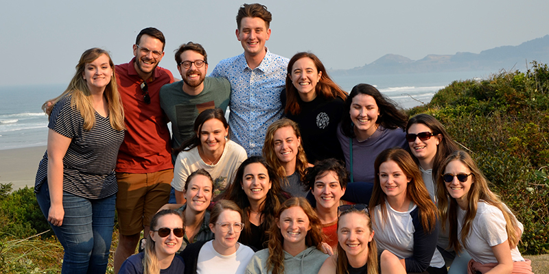 A group photo of OHSU's PGY-3 residents at their annual retreat at the Oregon Coast.