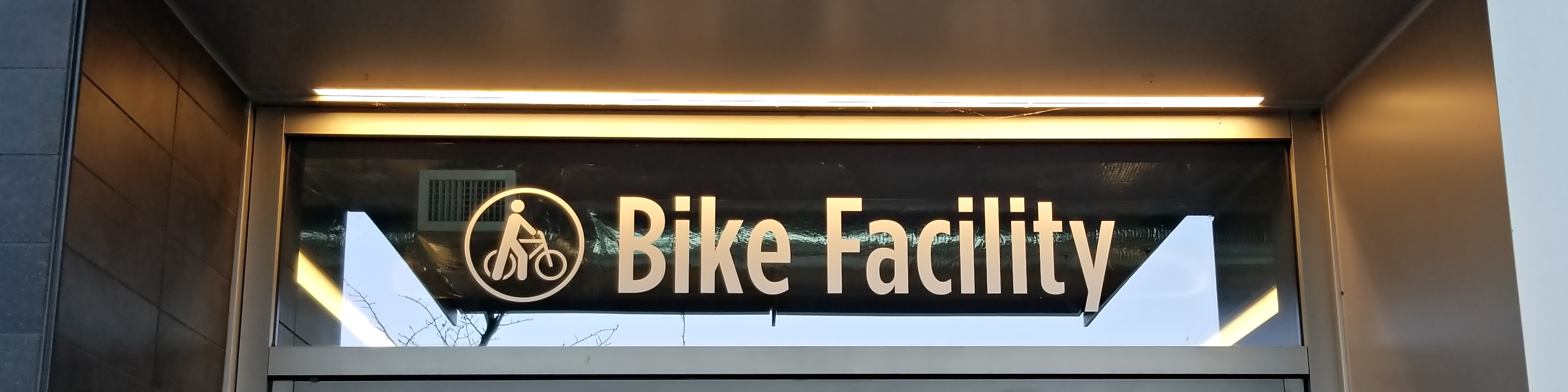 Entrance to an OHSU Bike Facility