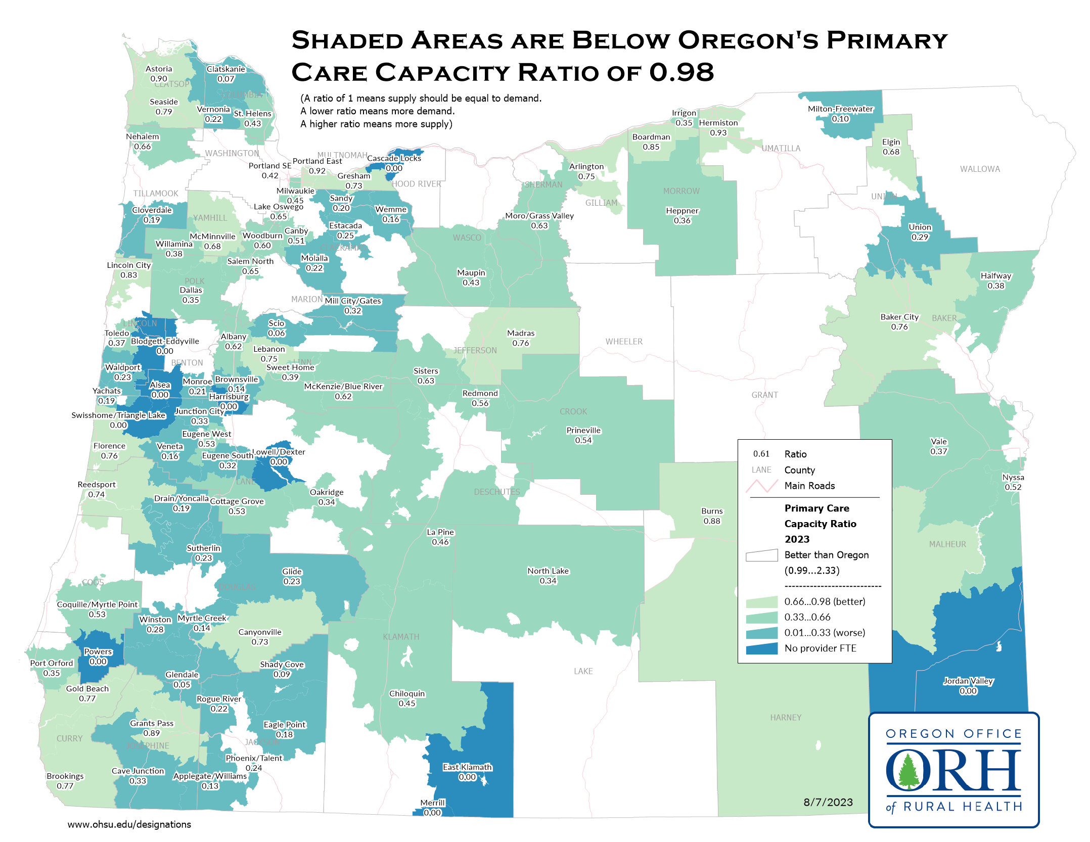 2023 Primary Care Capacity Map