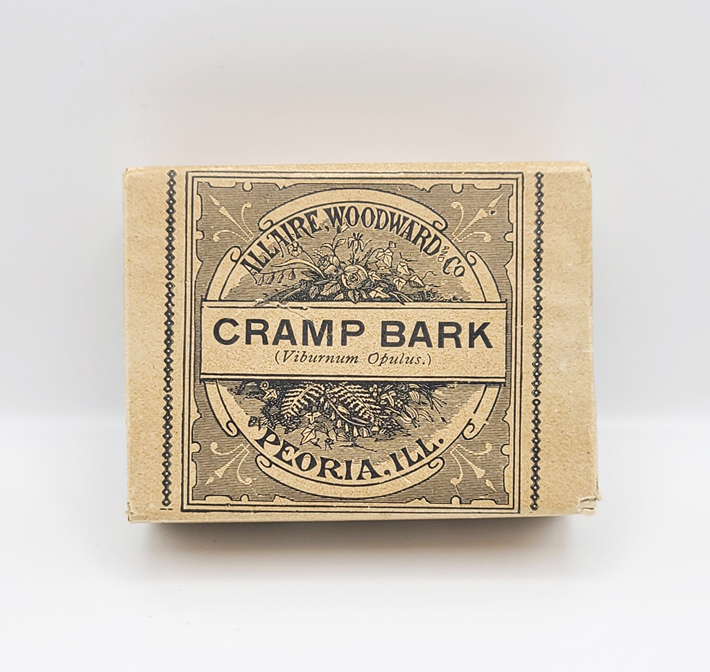 Ivory package displays label for Cramp Bark