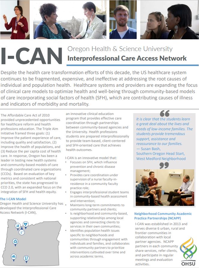 The image of the I-CAN white paper document about the community program.