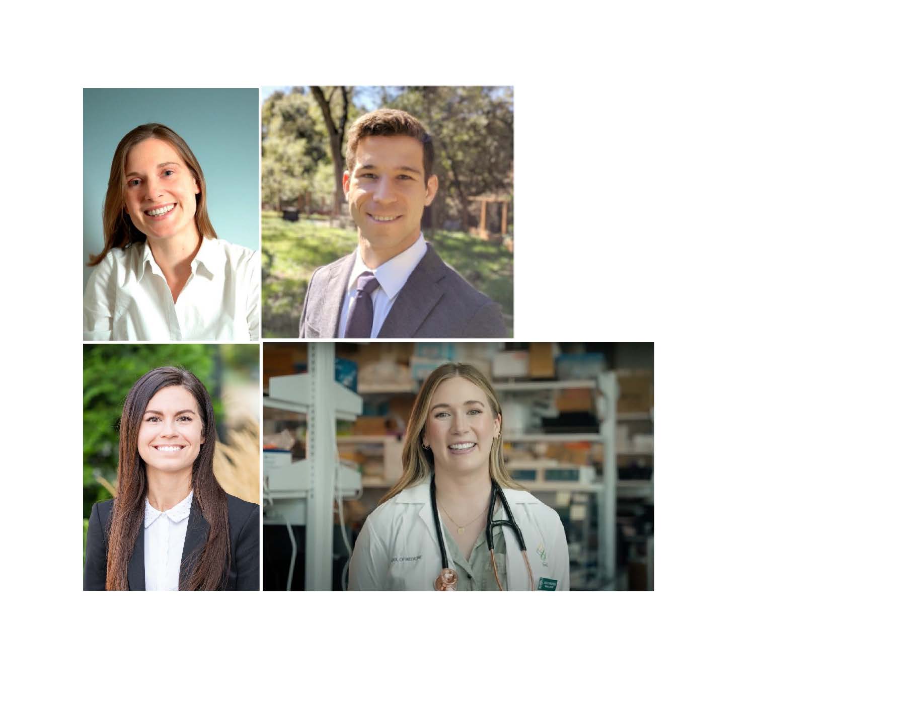 Left to right - top to bottom: Sandra Rugonyi, Eric Cramer, Haylie Helms, Ashley Anderson