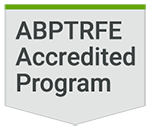A logo that reads "ABPTRFE Accredited Program."
