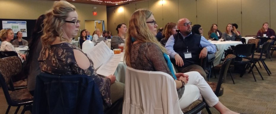 2018 Grantee Conference attendees listen to Program Co-Director Jackilen Shannon.
