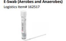 E-Swab (Aerobes and Anaerobes) Logistics Item 162517